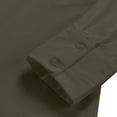 thumbnail image 7 of Endives Women's Oversized Shirt Solid Color V Neck Button Down Shirt Loose Long Sleeve Dressy Shirt Green, 7 of 7