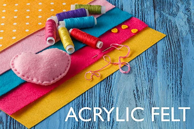 FabricLA Acrylic Felt Fabric - Pre Cut | 4 inch x 4 inch Inches | DIY Craft, Hobby, Costume, Decoration | Neon Green A54 - 42 Pieces, Size: 4 x 4