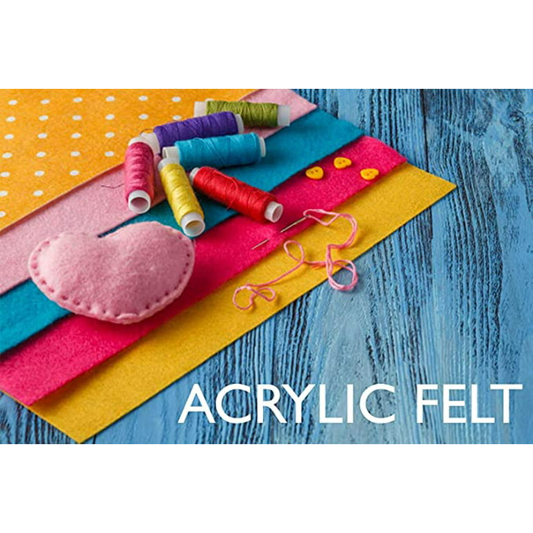 FabricLA Acrylic Felt Sheets For Crafts - Soft Precut 9 X 12 Inches  (22.5cm X 30.5cm) Felt Squares - Use Felt Fabric Craft Sheets for DIY,  Hobby