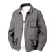 thumbnail image 1 of pstuiky camisa de manga larga para hombre, Abrigo informal de manga larga con cuello vuelto y cremallera para hombre, color liso, a la moda camisetas de hombre m, 1 of 3