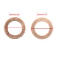 thumbnail image 3 of Unique Bargains 15mm Inner Dia Copper Crush Washers Flat Car Sealing Plate Gaskets Rings 20pcs, 3 of 3