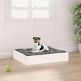 thumbnail image 2 of Cama para perros VidaXL en color blanco, madera maciza de pino, estructura estable, fácil de montar, diseño minimalista, cómodo sofá para mascotas, adecuada para uso interior y exterior, 2 of 9