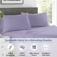 thumbnail image 3 of SKY BEDDINGS King Size Pillowcase Set of 2 - Lavender Super Soft Pillow Cases King, 600 Thread Count 100% Egyptian Cotton, Breathable, Cool, Sateen Weave Sleeping Pillow Covers - Lavender, 3 of 7