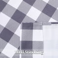 thumbnail image 5 of Haperlare Buffalo Check Plaid Curtains 37"W x 63"L Farmhouse Blackout Window Covering for Living Room Bedroom, Gray White, 2 Panels, 5 of 6