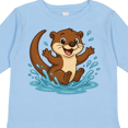 thumbnail image 4 of Inktastic Otter Lover Boys or Girls Long Sleeve Toddler T-Shirt, 4 of 5