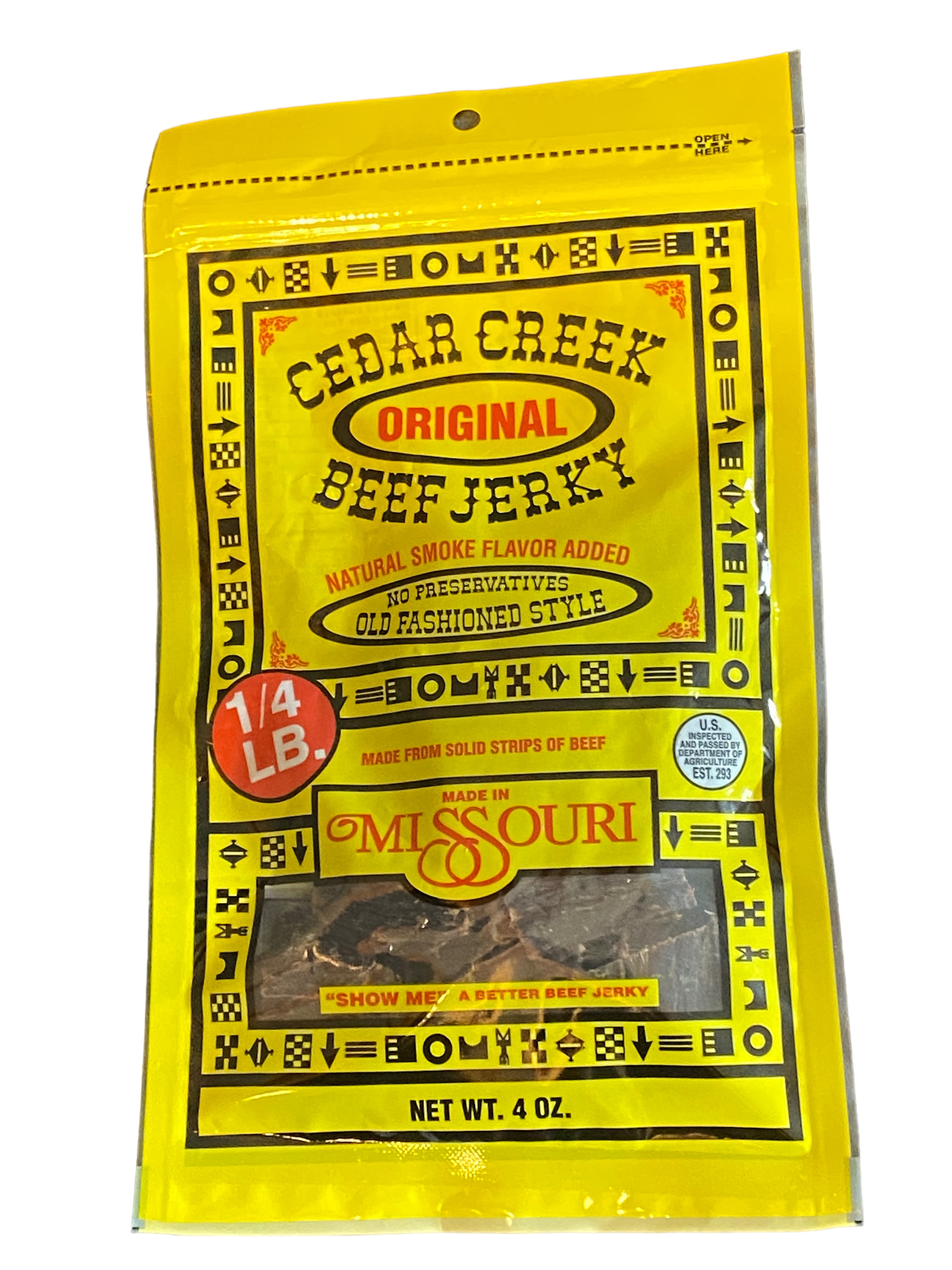 Cedar Creek Beef Jerky (Original) 4 Ounce Pack