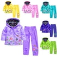 thumbnail image 3 of Odeerbi Baby Girls Boys Clothes Baby Outfits Shirts Sets Toddler Long Sleeve Floral Coat Rainproof Hooded Jacket Trousers Suit, 3 of 3