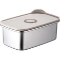 thumbnail image 1 of HUGFEGWE Stainless Steel Food Storage Containers with Airtight Lids Set, Leakproof Meal Prep Containers, Airtight Kimchi Containers Reusable, Stackable/Oven/Dishwsher/Freezer Safe 1100ml CJB91-77771, 1 of 7