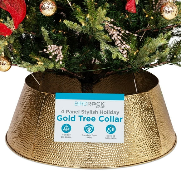 Falda con forma de árbol BIRDROCK HOME, 25 x 71 x 53 cm, cuello de metal dorado