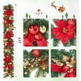 thumbnail image 4 of Lumiparty 6FT Pre-Lit Christmas Garland, Xmas Garland with 20 Lights Flowers Ball Ornaments Berries, Xmas Decorations for Indoor Outdoor Decoration, 4 of 7