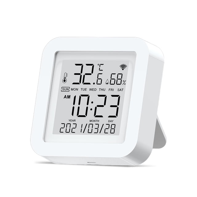 Methold Sensor de temperatura y humedad WiFi asistente de voz higrómetro en tiempo Real interior dormitorio sala de estar Hotel termómetro Electrónica