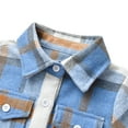 thumbnail image 6 of Toddler Baby Boys Girls Plaid Flannel Shirt Long Sleeve Button Down Jacket Kids Fall Shacket Coat Tops, 6 of 7
