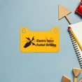 thumbnail image 4 of Electric Fence Hazard Labels Electric Fence Warning Signs Yellow PVC 6Pack 7.9X5.04X0.12In, 4 of 7