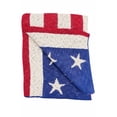 thumbnail image 3 of Lan Wood Americana Red & Blue Star Stripe Knitted Throw Blanket, Oversize Throw, 3 of 3