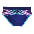 thumbnail image 3 of XDZJLR Mens Swim Briefs Drawstring Geometric Printed Fitted Beach Swim Briefs Soft Beachwear Blue, 3 of 7