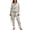 Ivory-Blue, variant on Eternatastic Women Floral 3 Piece Pajama Sets Long Robe Cami Top & Pants Soft Lounge Sleepwear PJs Sets L Gray