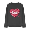 thumbnail image 2 of Guluxicc Sweatshirts for Women Valentine's Day Letter Graphic Print Pullover Tops Casual Crewneck Long Sleeve Shirts, Black, S, 2 of 4