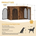thumbnail image 2 of Hzuaneri Dog Crate Furniture, 46.5'' Wooden Indoor Dog Kennel with Multi‑Door & Anti‑Chew Iron Pipes for Medium‑Large Dogs, Rustic Brown, 2 of 10