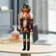 thumbnail image 4 of Cascanueces de madera vintage, soldado, adorno navideño artesanal, regalo Espada, 4 of 9