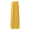 thumbnail image 4 of Sngxgn Women's Casual Loose Sundress Long Dress Sleeveless Split Maxi Dresses Summer Beach Dress with Pockets(Yellow,L), 4 of 5