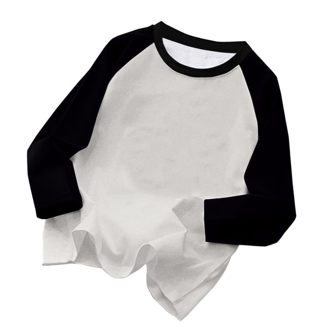 MeetoTime Boys Girls Long Sleeved Top Loose Color Contrast Round Neck Blouses 3-10 Years Kids Clothes