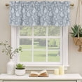 thumbnail image 2 of 2 Pack Blue Paisley Valances for Windows Bedroom Living Room Window Treatments, Ethnic Vintage Floral Botanical Abstract Rod Pocket Valance Drapes Short Kitchen Curtains Over Sink 42"x18", 2 of 8