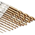 thumbnail image 4 of 13PCS 6.35mm Hex Shank Twist Drill Bit Titanium Coated Set Metric Quick Change Twist Drill Bits High Speed ​​Steel Twist Drill Bits Tools 1.5mm - 6.5mm, 4 of 5