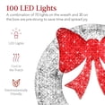 thumbnail image 3 of Corona navideña Best Choice Products preiluminada de 76 cm con 100 LED, 3 of 7