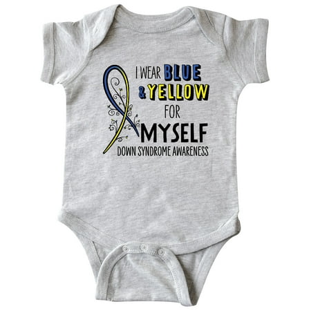 

Inktastic I Wear Blue and Yellow for Myself- Down Syndrome awareness Gift Baby Boy or Baby Girl Bodysuit