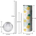 thumbnail image 5 of 20 OZ Tumbler Pineapple Coffee Tumblers with Lid and Straw,Stainless Steel Vacuum Insulated Travel Coffee Mug Cup Gifts for Drinking Coffee Cafe, 5 of 7