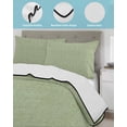 thumbnail image 4 of Vintage Sage Green Summer Quilt Set King Size,Soft Microfiber Quilted Bedding Set with 2 Pillow Shams,Farmhouse Retro Beige Solid Color Lightweight All Season Bedspread Coverlet for Bedroom 96"x106", 4 of 6