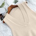 thumbnail image 4 of FAIWAD Womens V Neck Sweaters Vest Sleeveless Solid Color Pullover Fall Casual Knitted Tank Tops, 4 of 5