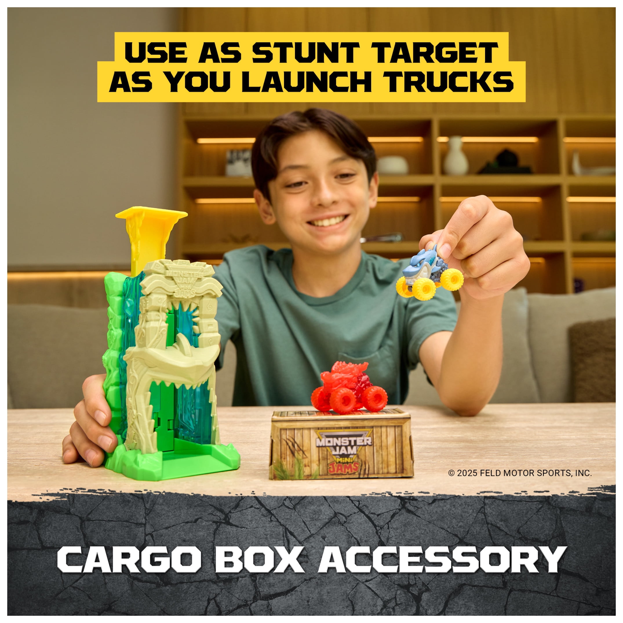 Monster Jam Mini Jams, Megalodon Jungle Blaster Launcher Playset
