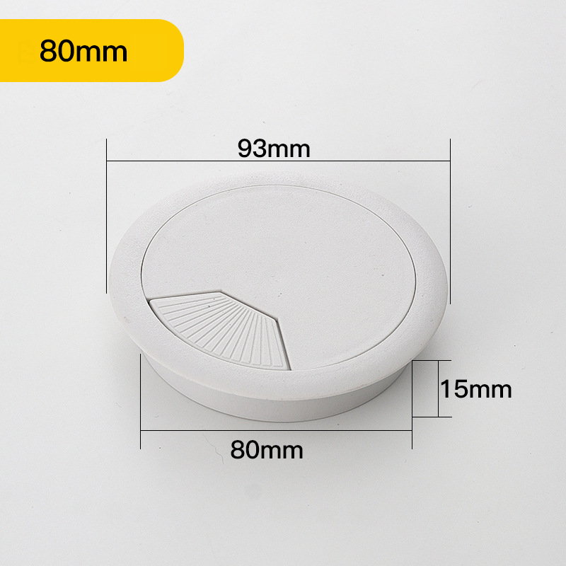 Angfeng 50/80mm Computer Desk Table Grommet Cable Tidy Port Surface