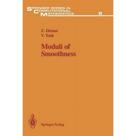 Springer Computational Mathematics Moduli of Smoothness, Book 9, (Paperback)