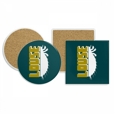 

Insect Fear Animal Lice Coaster Cup Mug Holder Absorbent Stone Cork Base Set