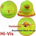 thumbnail image 4 of 1-Pack Hi-Vis Reflective Work Safety Boonie Wide Brim Hat High Visibility Orange Cap Neck Flap, 4 of 4