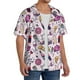 thumbnail image 2 of Fotbe Wine Camisa Estampada de Manga Corta para Hombre, Casual de Verano, Estilo Playero, Sin Arrugas-Medium, 2 of 5