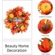 thumbnail image 2 of Corona de otoño de 20 pulgadas para puerta delantera, hojas de arce de otoño, calabaza, cono de pino, decoración de cosecha de Acción de Gracias, Halloween, casa de campo exterior de la, 2 of 3
