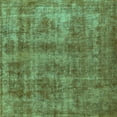 thumbnail image 1 of Ahgly Company Indoor Square Oriental Turquoise Blue Industrial Area Rugs, 3' Square, 1 of 4