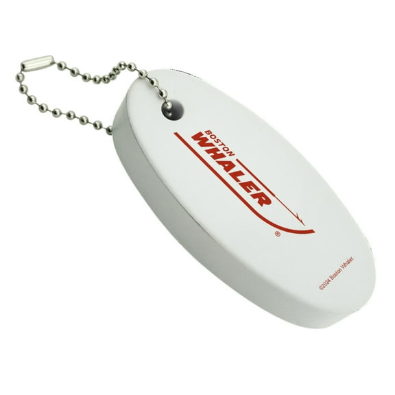 Boston Whaler Red Logo Floating Keychain Oval Foam Fishing Boat Buoy Key Float