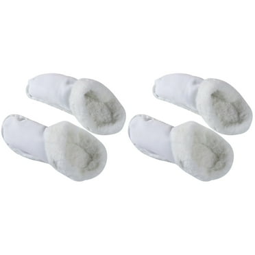 2 Pairs Plush Hole Shoes Cover Covers Sandals Thickened Water Liner Slippers Inner White Socks Womens Women's