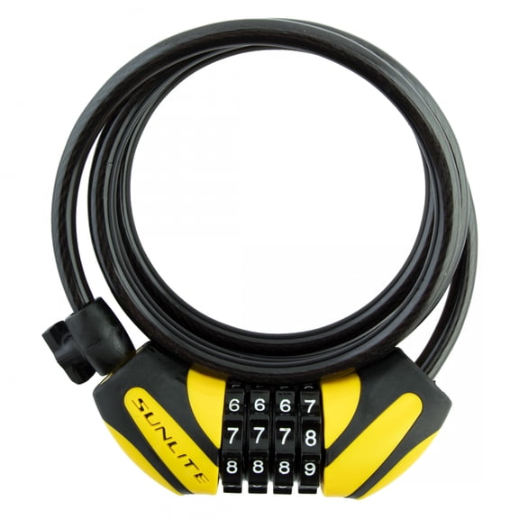 Sunlite Defender D1 Combo Lock 8mm 6`/183cm Bracket Included Resettable