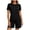 Black-shirts for women, variant on Women's Casual Sets 2 Piece Outfits Short Sleeve Crewneck T Shirts and Bermuda Shorts Set Vacation Clothes