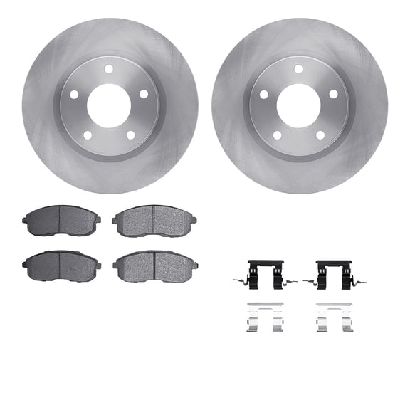 Dynamic Friction Company Front Brake Rotors with 5000 Advanced Brake Pads includes Hardware 6512-67417