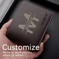 thumbnail image 4 of Personalized Men's Vintage Wallet - Custom Name Engraved Bifold Short Design - Gift for Dad/Husband on Birthday & Anniversary, 4 of 8