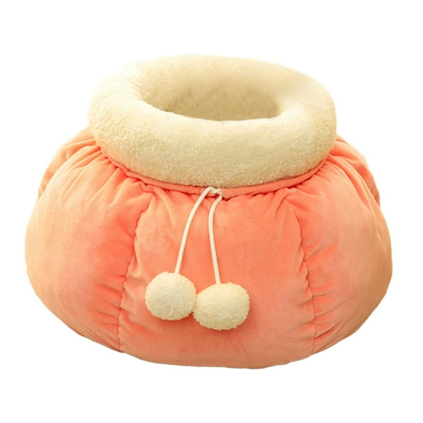 Cama para gatos Cueva para gatos Cojín de felpa autocalentable para el invierno Estera para abrazar Fondo antideslizante Nido de perrera para perrito