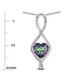 thumbnail image 3 of Star K� 8mm Rainbow Mystic Topaz Heart Infinity Loop Pendant Necklace, 3 of 9