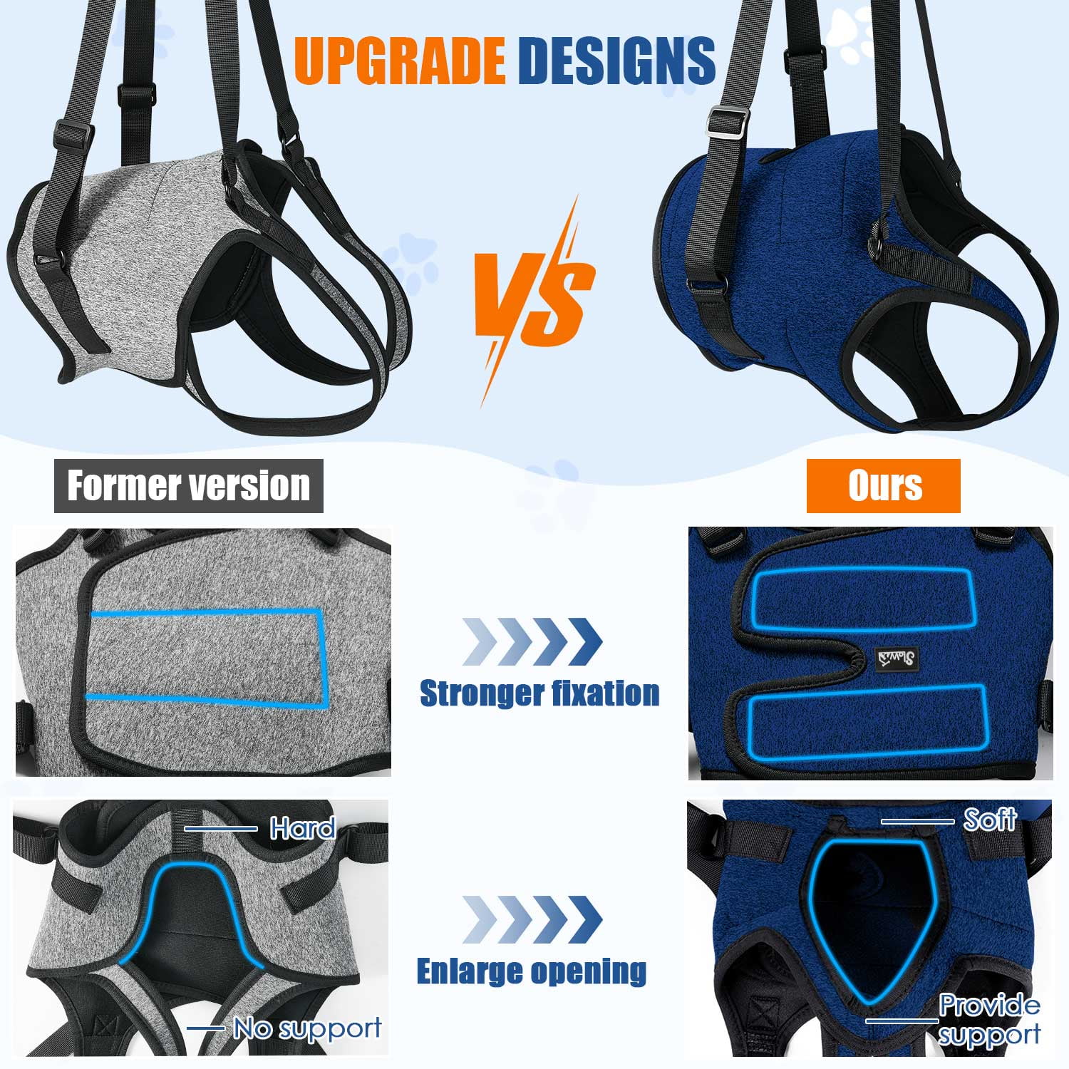 AUTOWT Dog Lift Harness - Hind Leg Support for Medium and Large Dogs, Adjustable Lift Aid for Elderly, Injured, or Arthritic Pets Recovering from Surgery or Mobility Issues