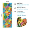 thumbnail image 2 of Colorful Cartoon Dinosaurs Geometric Pattern Hot Yoga Mat Towel Non Slip for Hot Yoga - Quick-Drying Yoga Mat Cover with 4 Corner Pockets with Travel Bag - Hot Yoga Towel Non Slip 74"x26", 2 of 6